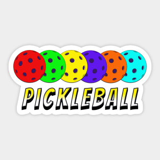 Rainbow Pickleball Sticker